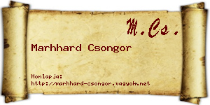 Marhhard Csongor névjegykártya