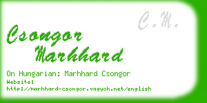 csongor marhhard business card